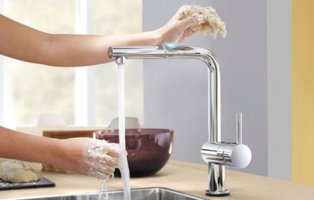 Смеситель однорычажный для мойки, 1/2" Grohe Minta 31375 DC0 (31375DC0) суперсталь