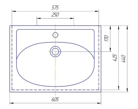 Раковина Kirovit Калипсо 600