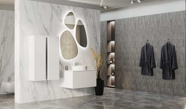 Тумба под раковину Jorno Stone 80 Stn.01.80/P/W/JR