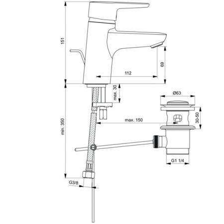 Смеситель для раковины Ideal Standard Connect B9914AA