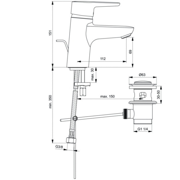 Смеситель для раковины Ideal Standard Connect B9914AA