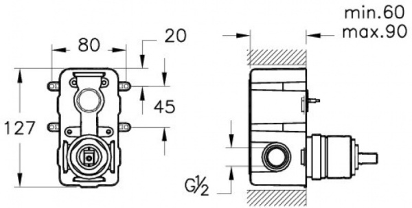 Внутрення часть смесителя VITRA A41949EXP