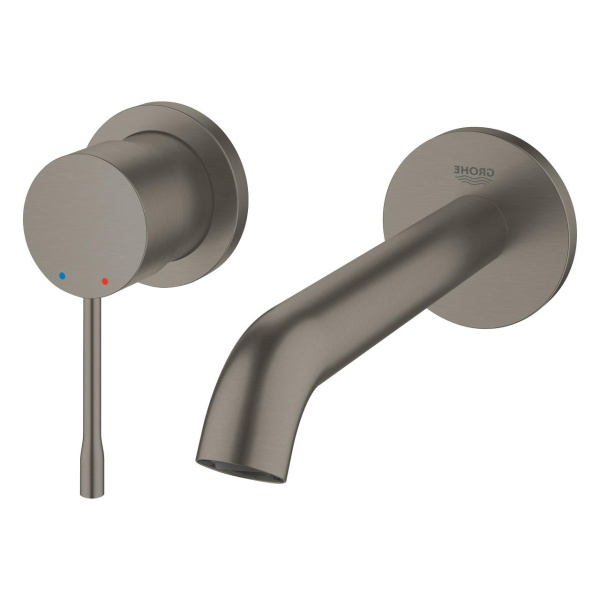 Смеситель для раковины на два отверстия Grohe Essence New 19408 AL1 (19408AL1) темный графит матовый
