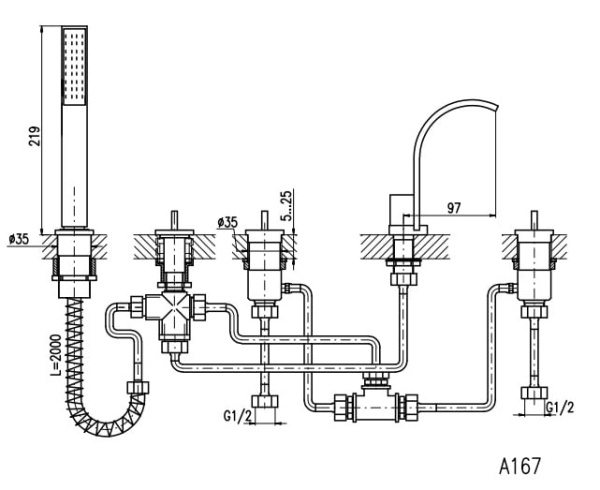 Смеситель RAV Amazon A167.5PZ