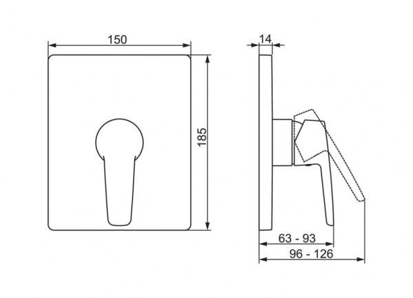 Панель смесителя Oras Saga 3987 Панель смесителя Oras Saga 3987