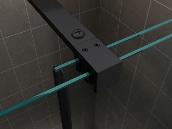 Душевая перегородка (120х200) ABBER Komfort AG09120B черный