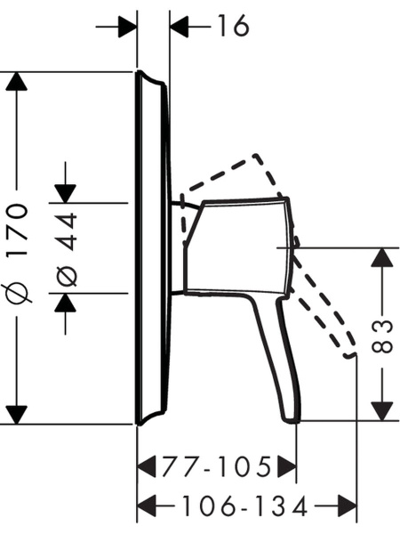 Смеситель для душа Hansgrohe Metropol 31365000