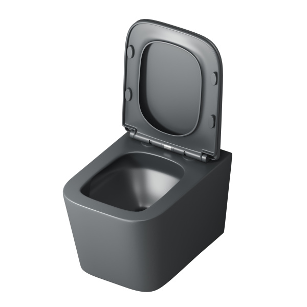 Унитаз подвесной безободковый Grossman  GR-4404GMSQ с сиденьем микролифт