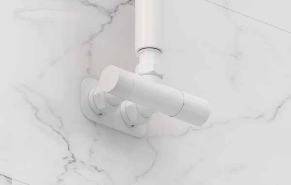 Вентиль Сунержа угловой EU50 (1 х G 1/2" НР х G 3/4" НГ) 12-1425-1234 белый глянцевый