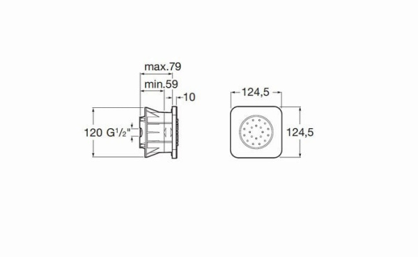 Душевая форсунка Roca Puzzle Square 5B3778C00