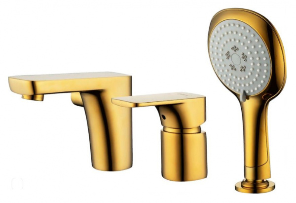 Смеситель на борт ванны D&K Berlin.Tourto (DA1434903) врезной золото