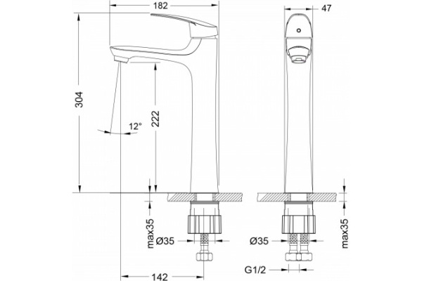 Смеситель для раковины Lemark Linara (LM0409C)