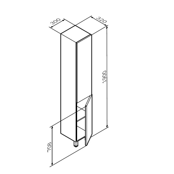 Пенал 30 Am.Pm Gem M90CSR0306GM