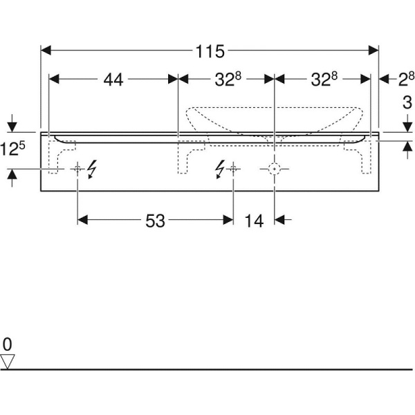 Тумба под раковину Geberit myDay 824261000+245460600