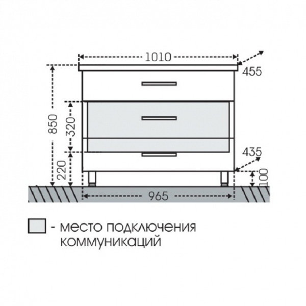 Тумба под раковину СаНта Виктория 100 700131N