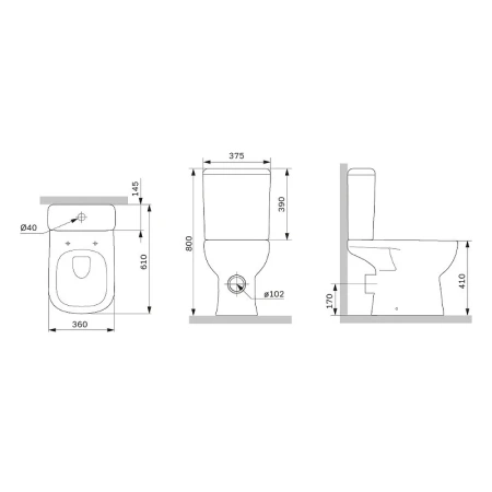 Унитаз напольный безободковый Am.Pm Func C85C8601SC, с сиденьем микролифт