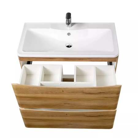 База под раковину подвесная BelBagno ACQUA-1000-2C-PIA-RR Rovere Rustico