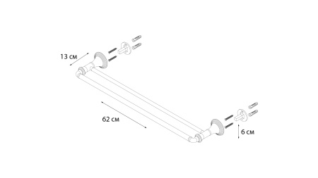 Полотенцедержатель FIXSEN Best трубчатый 2-ой FX-71602