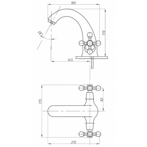 Смеситель для раковины FAUZT FZs-901-54 тип См-УмДЦБА