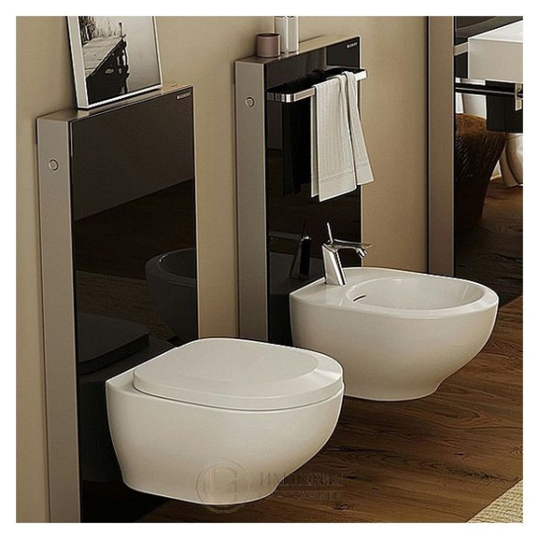 Сантехнический модуль Geberit Monolith для биде, 101 см, с держателем для полотенец, 131.030.SJ.6