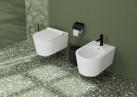 Смеситель для биде с донным клапаном Hansgrohe Tecturis S 73201670 черный матовый