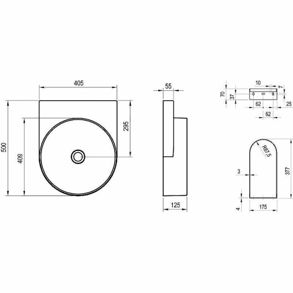 Раковина подвесная Ravak Yard 40 XJX01040000
