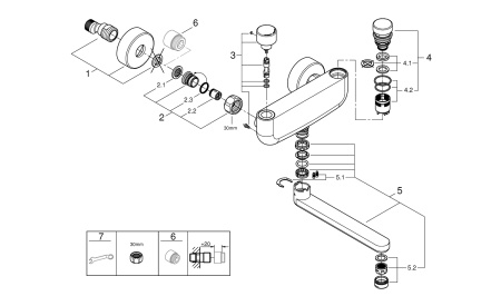 Смеситель для раковины Grohe Eurosmart Cosmopolitan S 36319 000 (36319000)