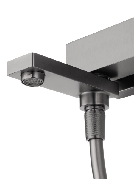 Смеситель для ванны с душем WONZON & WOGHAND CUBE, темный графит WW-88639016-BGM