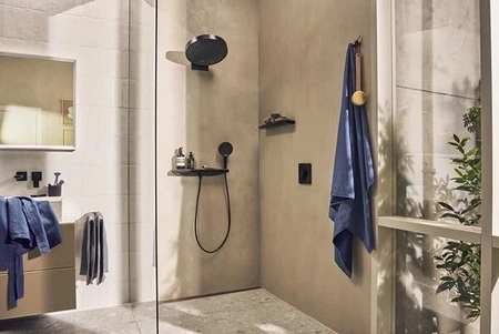 Полочка для душа Hansgrohe Rainfinity Shelf 500 26844670 черный матовый