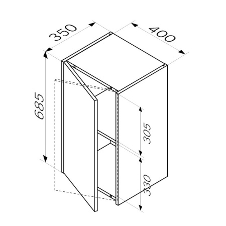 Подвесной шкаф AM.PM Func 40 M8FCH0402WG
