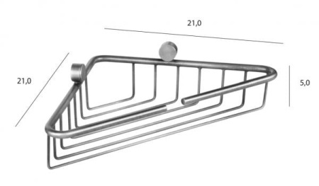 Полочка - решетка угловая TWBR534cr