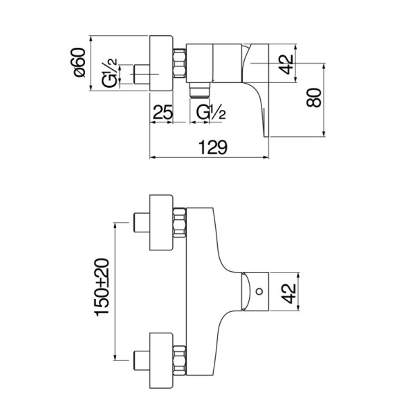 Смеситель для душа Nobili Seven SE124130CR Смеситель для душа Nobili Seven SE124130CR