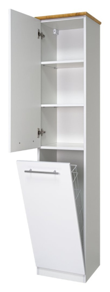 Пенал с бельевой корзиной  Misty Респект 35  Э-Рес05035-01ПрЛ левый