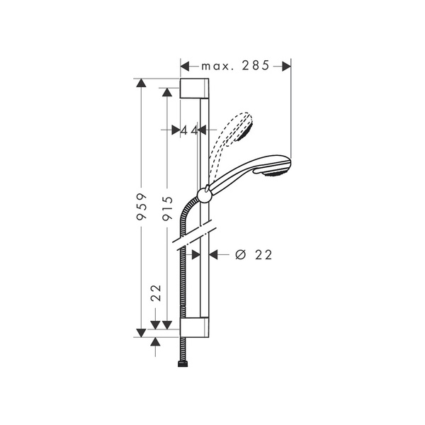 Душевой гарнитур Hansgrohe Crometta 85 27762000 хром
