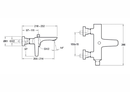 Смеситель для ванны Jacob Delafon Aleo+ E72319-CP