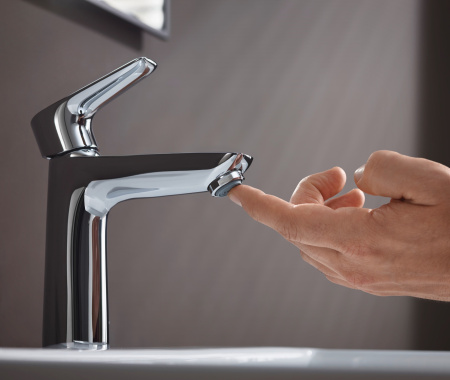 Смеситель для раковины с донным клапаном LowFlow Hansgrohe Talis E 71715000 хром