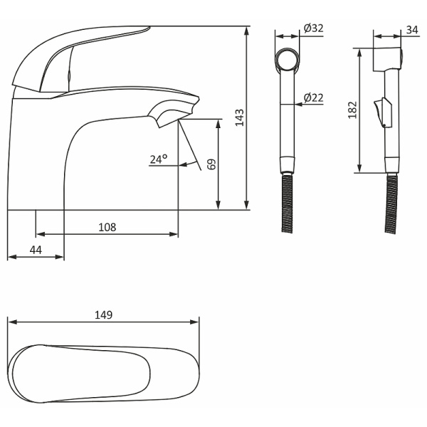 Смеситель для раковины Damixa Eclipse 310300001
