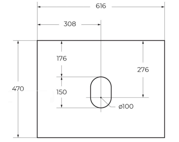 Столешница под раковину BelBagno 60 KEP-60-BO-W0