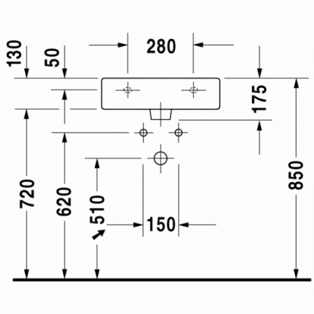 Раковина DURAVIT VERO 0454500000 (50 см)