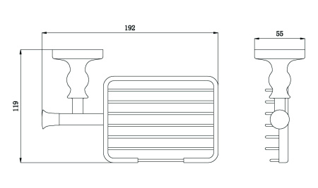 Мыльница решетка RUSH Crete CR35410