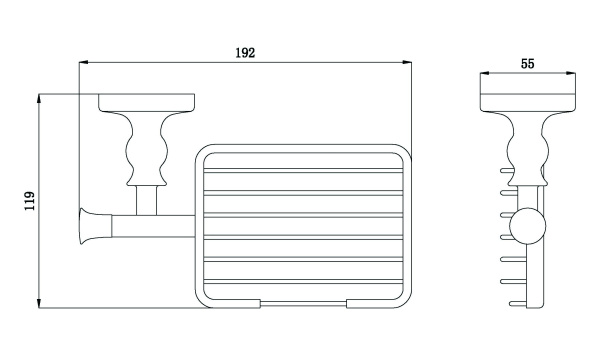 Мыльница решетка RUSH Crete CR35410