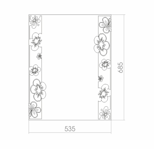 Зеркало (54х69) Silver Mirrors   Флора 00000301