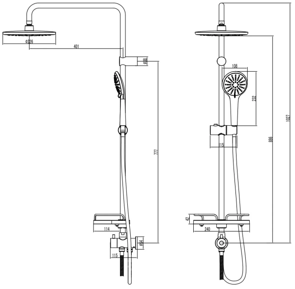 Душевая система Lemark (LM3788GM)