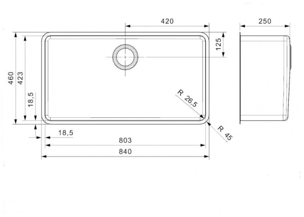 Мойка кухонная Reginox Kansas L Large (80х42) 42419