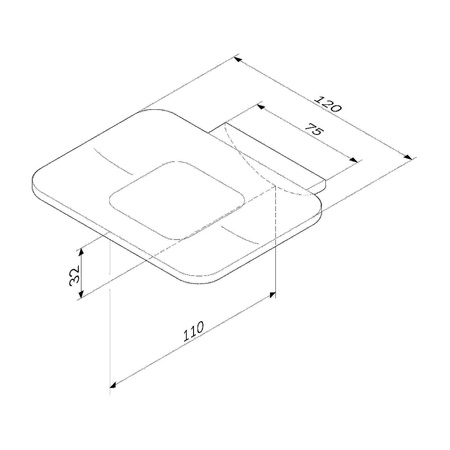 Стеклянная мыльница с настенным держателем Am.Pm Inspire 2.0 A50A34222