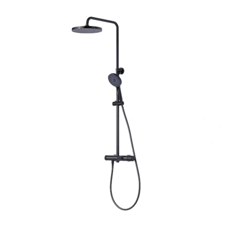 Душевая система с изливом Arrow AMG13S36DG черный