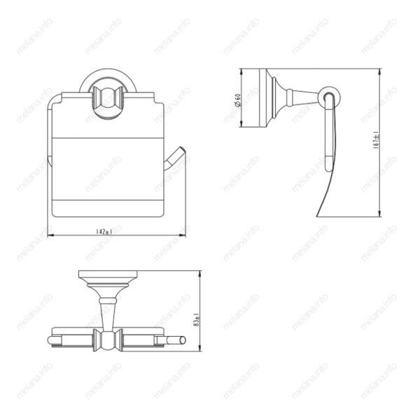 Держатель туалетной бумаги Melana MLN-820007
