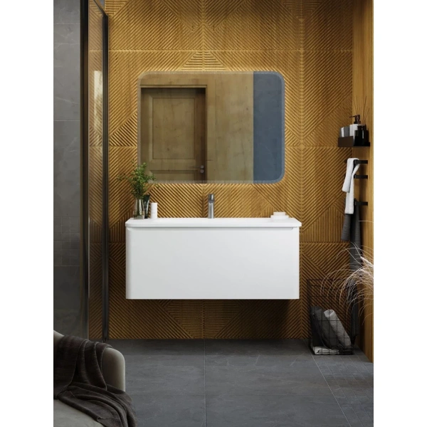 Тумба без раковины Art&Max Sanremo AM-Sanremo-1000-1C-SO-BL белый глянец