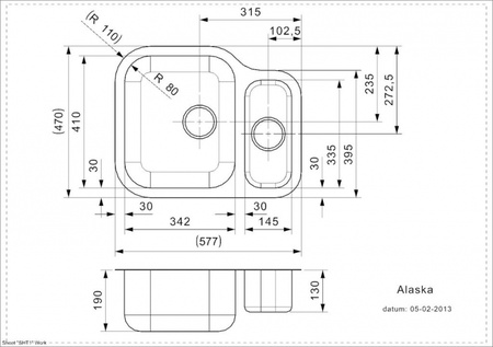Мойка кухонная Reginox Alaska Left 43209