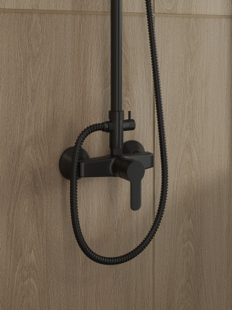 Душевая система с смесителем для душа OneLife P01-912b черный